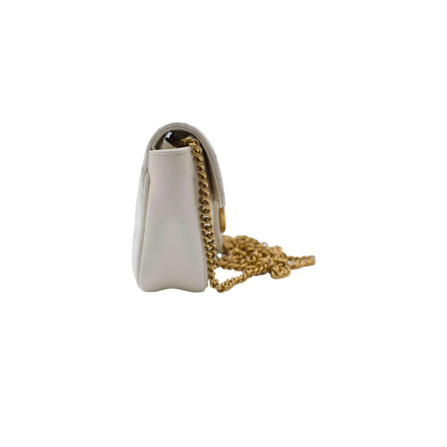 Gucci GG Marmont Chevron Mini Crossbody Bag in Cream