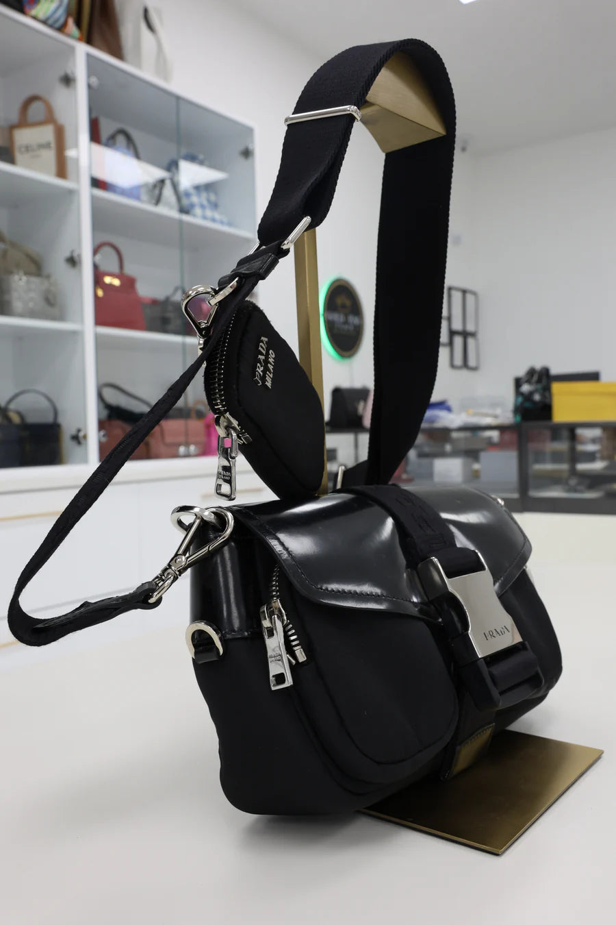 Prada Pocket Crossbody Handbag