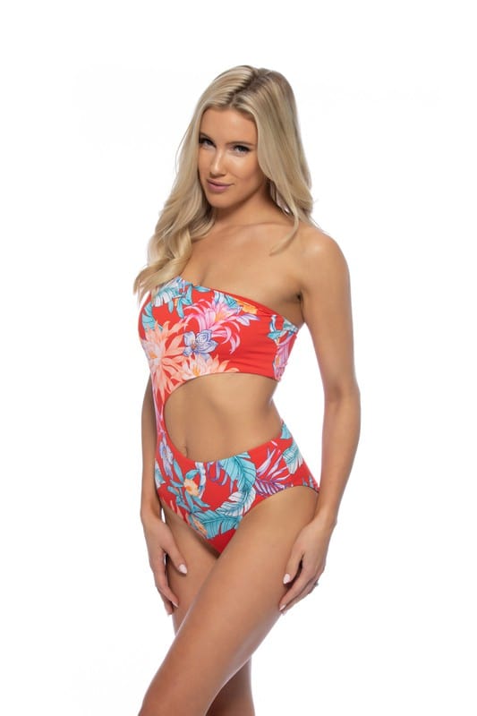 TROPICAL RING ACCENT UM OMBRO ONE PIECE SWIM