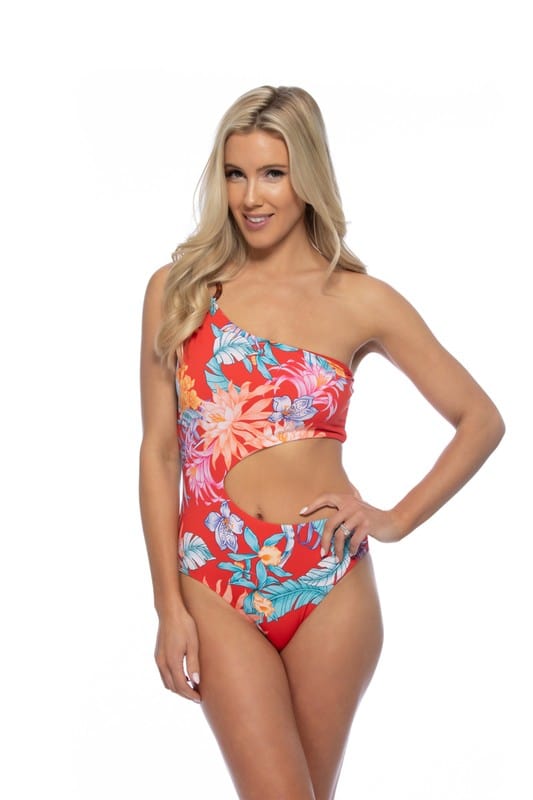 TROPICAL RING ACCENT UM OMBRO ONE PIECE SWIM