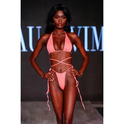 Lustmia Megan Bikini Bottoms - Orange – modern flattering women’s swimwear