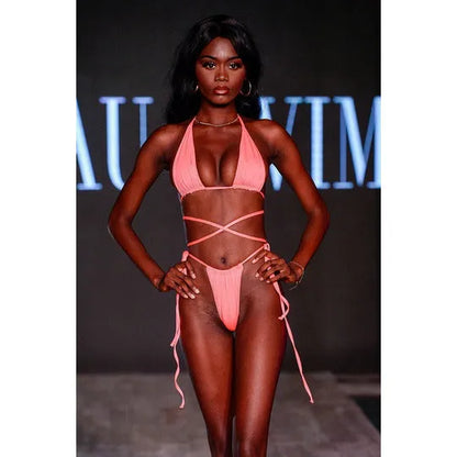 Lustmia Megan Bikini Bottoms - Orange – modern flattering women’s swimwear