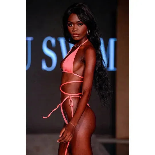 Lustmia Megan Bikini Bottoms - Orange – modern flattering women’s swimwear