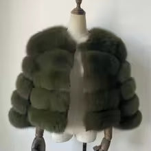 Fox Fur Jacket Women's Winter Coat
