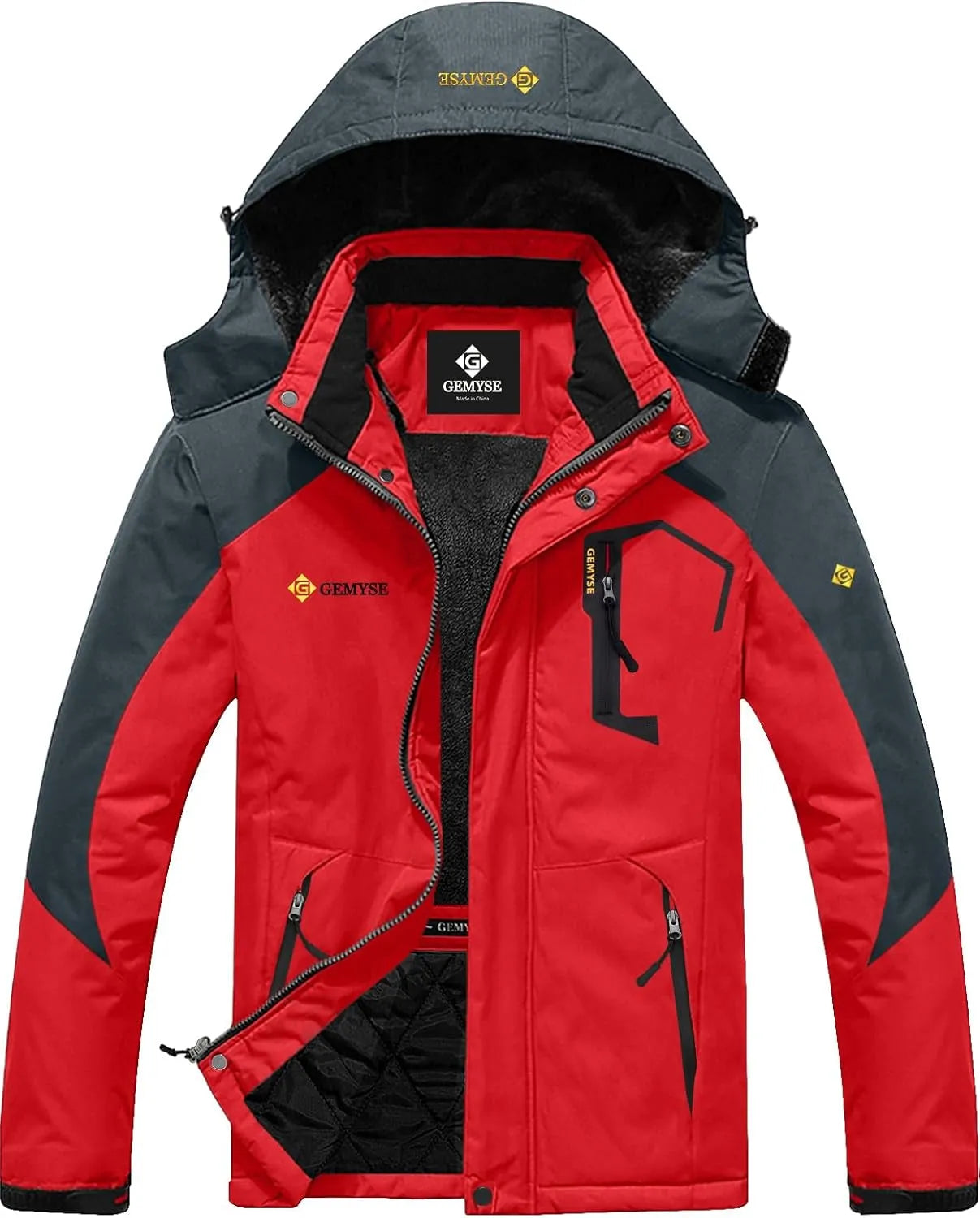 Men'S Mountain Waterproof Ski Snow Jacket Winter Windproof Rain Jacket