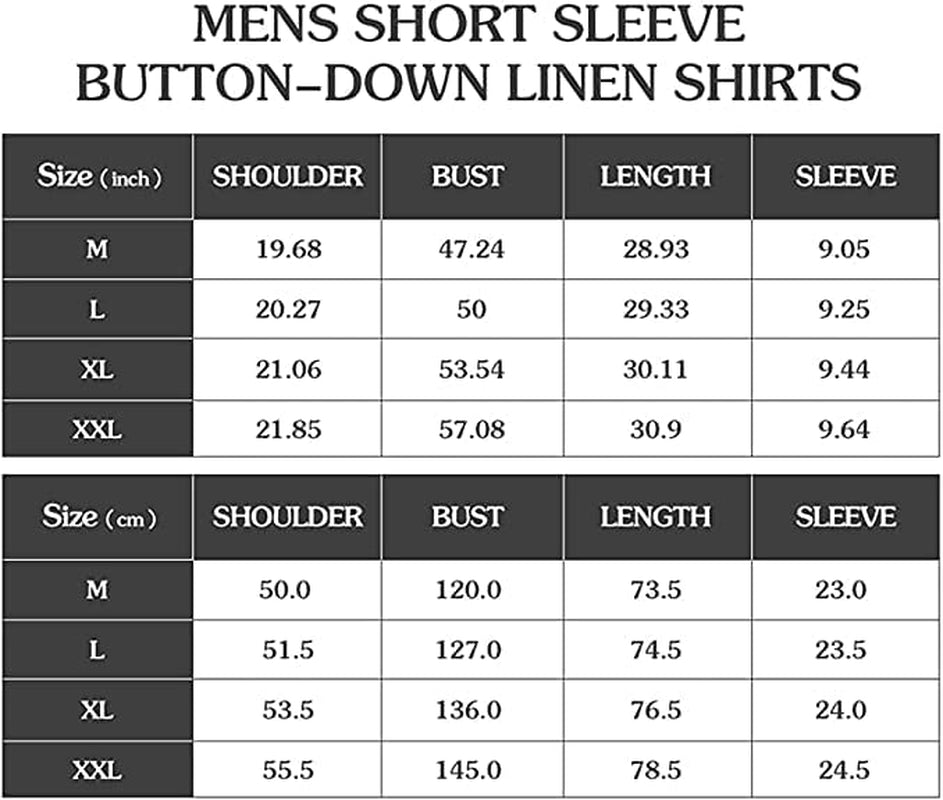 Men'S Cotton Linen Shirt Short/Long Sleeve Camp Shirt Hippie Casual Summer Beach Shirts