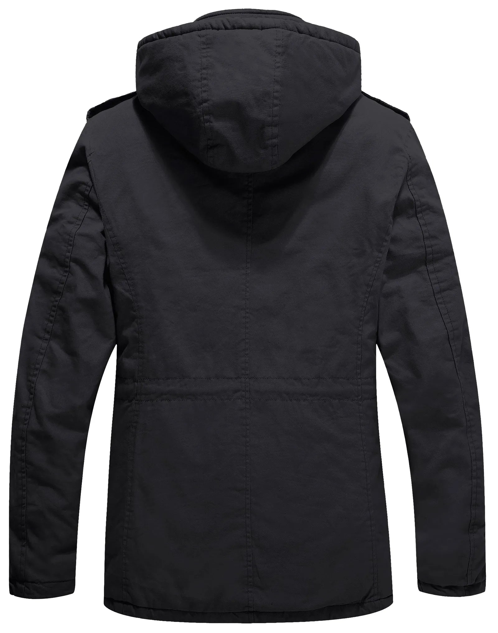 Men'S Winter Coat Hooded Puffer Coat Windproof Insulated Jacket Grey M