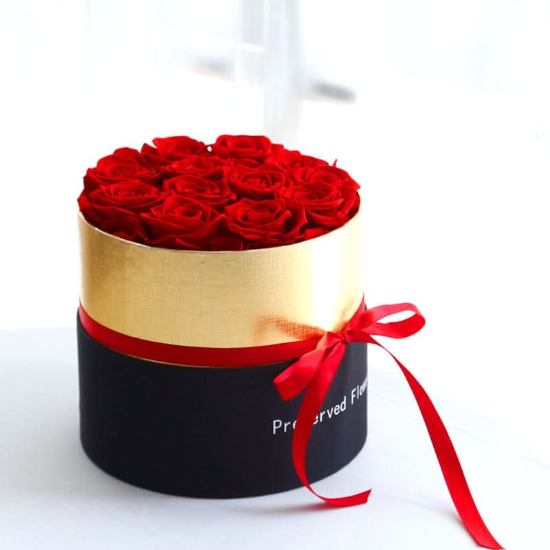 Eternal Roses In Box Preserved Real Rose Flowers With Box Set Valentines Day Gift Romantic Artificial Flowers - LustMia