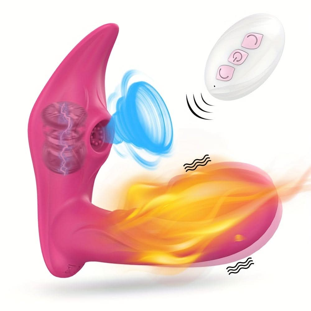 Wireless Remote Control Heating Sucking Vibrator for Women Couples - LustMia