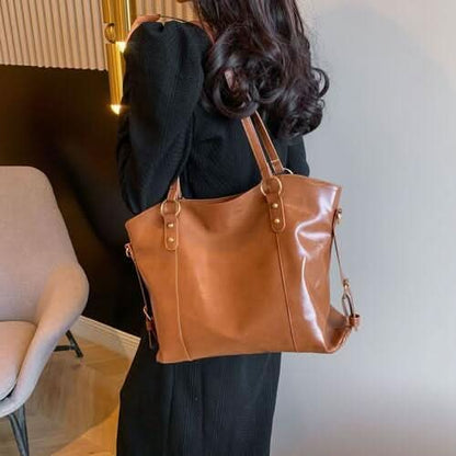 PU Leather Tote Bag - LustMia