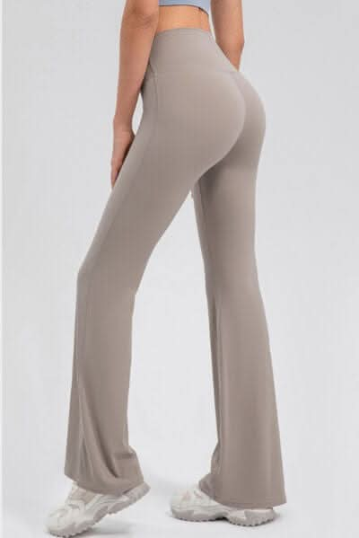 High Waist Straight Active Pants - LustMia