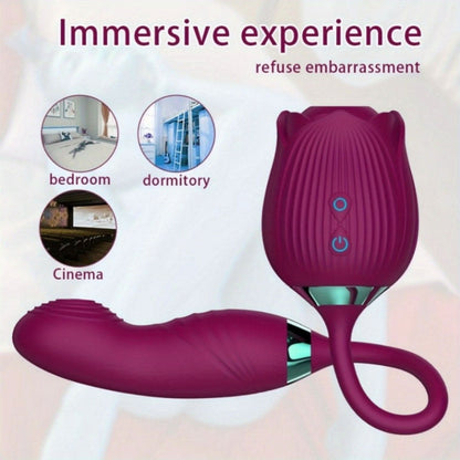 Rose Vibrator Vibrating Stimulator - LustMia