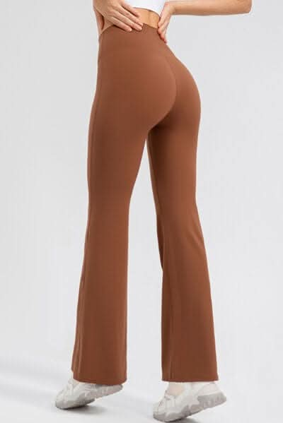 High Waist Straight Active Pants - LustMia