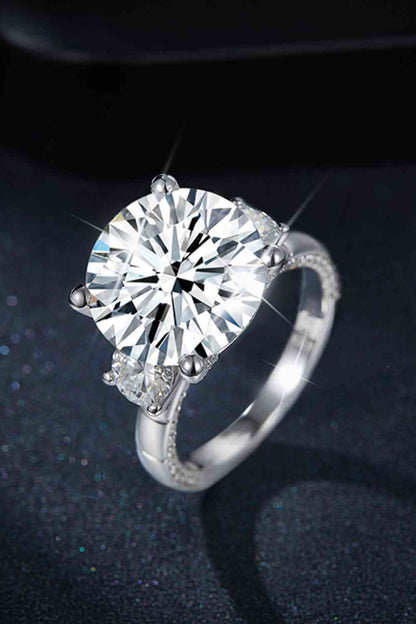 8.6 Carat Moissanite Platinum - Plated Ring - LustMia