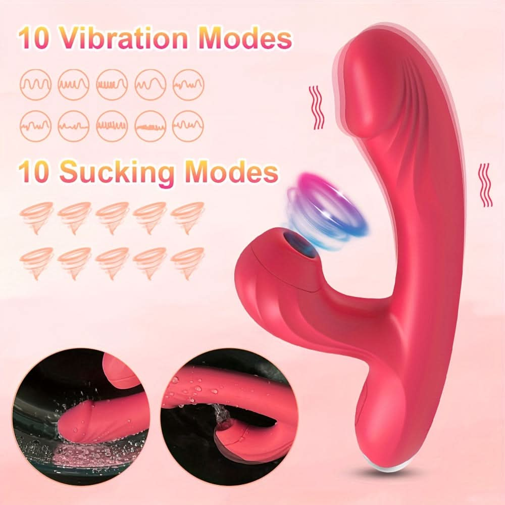 1pc G - spot Vibrator For Women Clit Sucker Powerful Clitoris Vacuum Stimulator Silicone Vibrating Female Pleasure Sex Toy Couple - LustMia