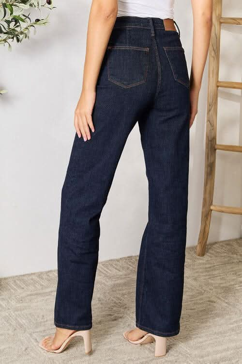 Judy Blue Full Size High Waist Wide Leg Jeans - LustMia