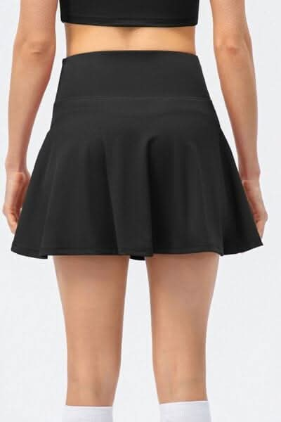 High Waist Wide Waistband Active Skirt - LustMia