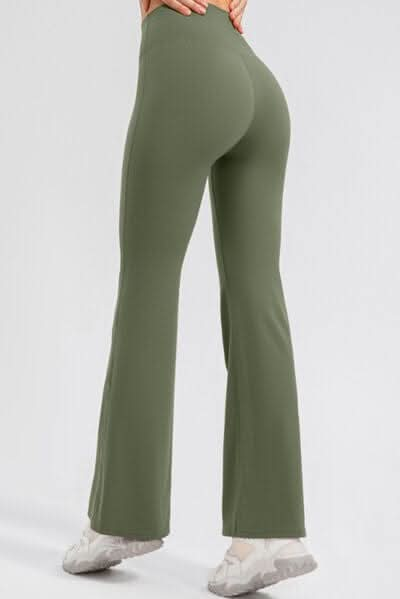 High Waist Straight Active Pants - LustMia