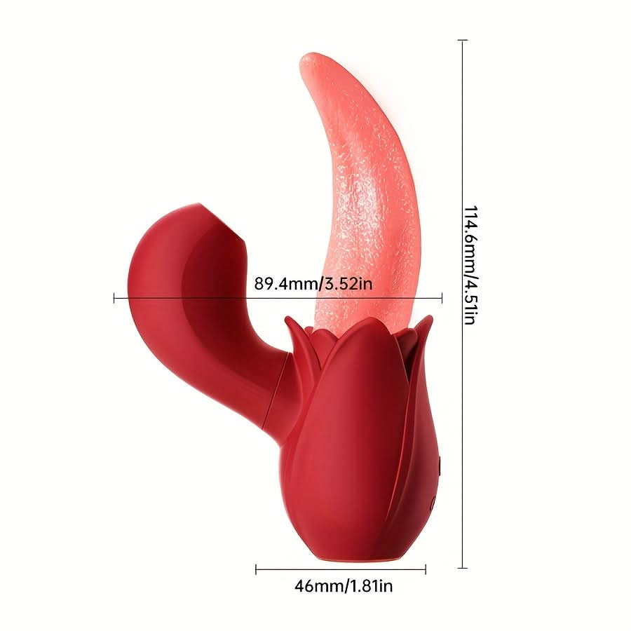 1pc 2 In 1 Lick Suck Vibrators For Women Licking Tongue Clitoris Stimulator G Spot Massager Vagina Sucking Female Pleasure Sex Toys - LustMia