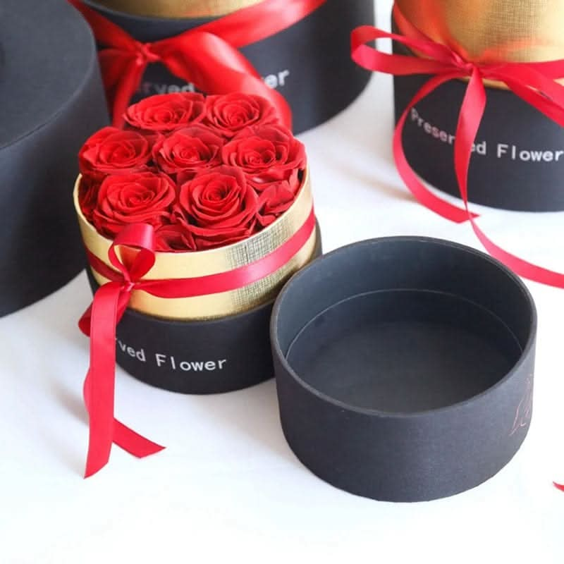 Eternal Roses In Box Preserved Real Rose Flowers With Box Set Valentines Day Gift Romantic Artificial Flowers - LustMia