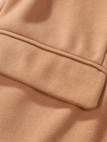 Manfinity Mode Men'S Shirt Collar Lapel Woolen Coat - LustMia