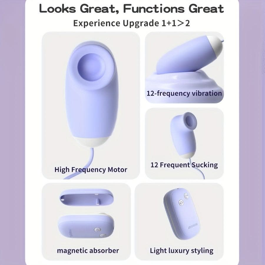 Silent Strong 2in1 Vibrator with 12 Modes - LustMia