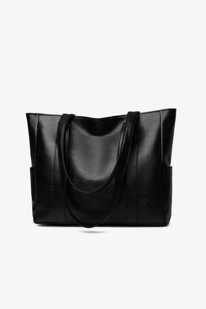 PU Leather Tote Bag - LustMia