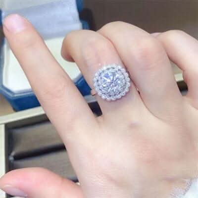 2 Carat Moissanite 925 Sterling Silver Ring - LustMia