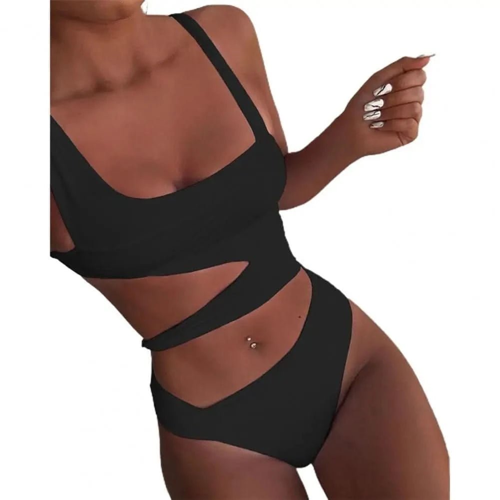 Shoulder Strap Slim Fit Swimming Training Bathing Suits for Swimming - LustMia