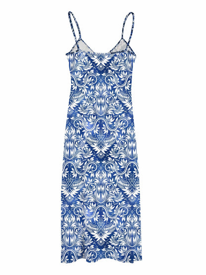 Vibrant Print Spaghetti Strap Summer Cami Dress - By Lustmia - LustMia