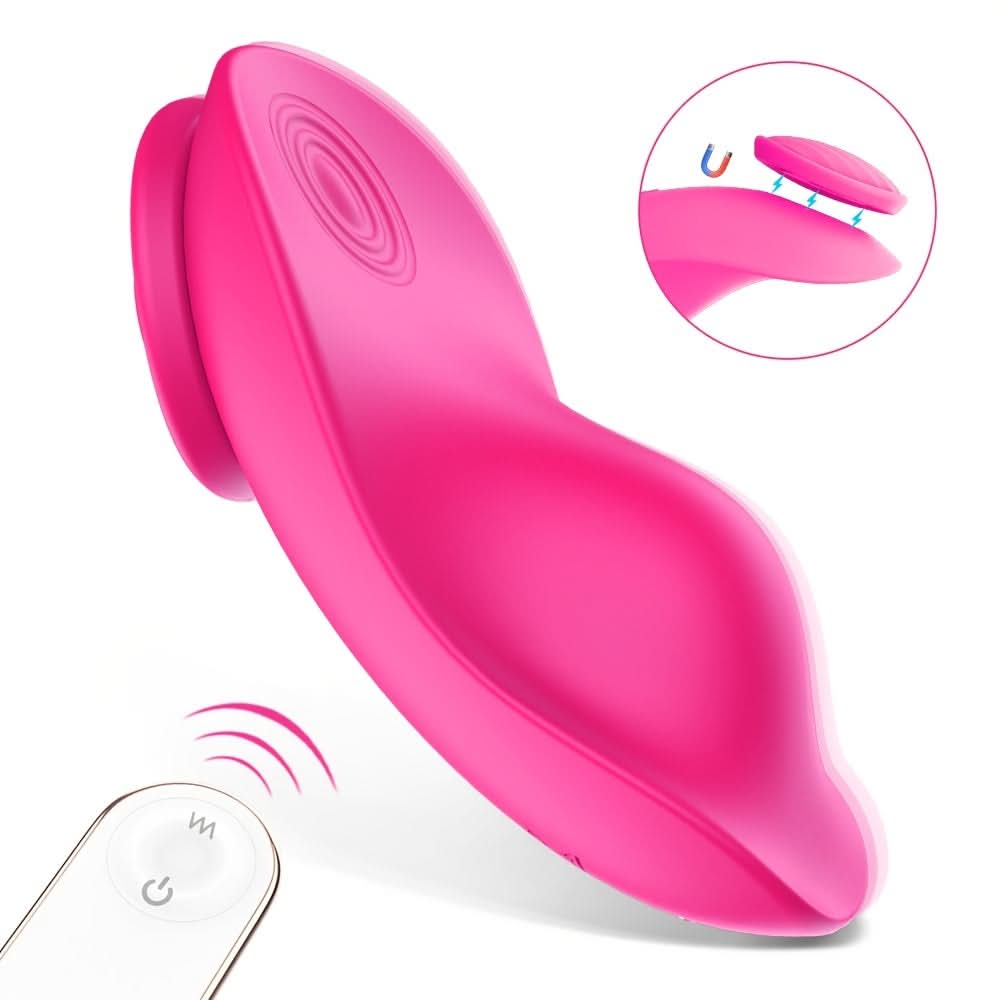 1pc Ultra - Soft Remote Control Wearable Vibrator, Magnetic Vibrating Panties Sex Toys Products Stimulator For Adult Couples Women Pleasure Games, Mini Clitoral Vagina Panty Vibrator 9 Stimulations - LustMia