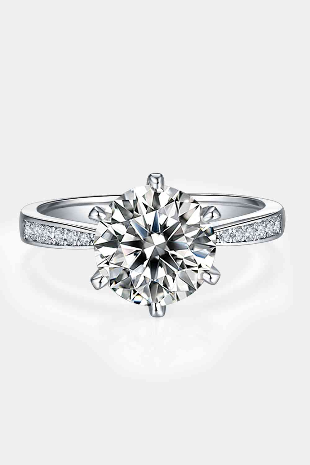 3 Carat Moissanite Side Stone Ring - LustMia