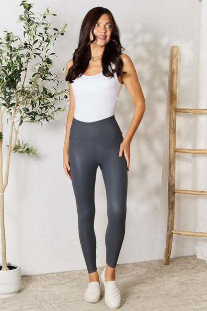 LOVEIT Full Size Wide Waistband High Waist Leggings - LustMia