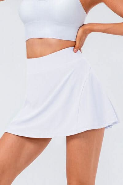 High Waist Pleated Active Skirt - LustMia