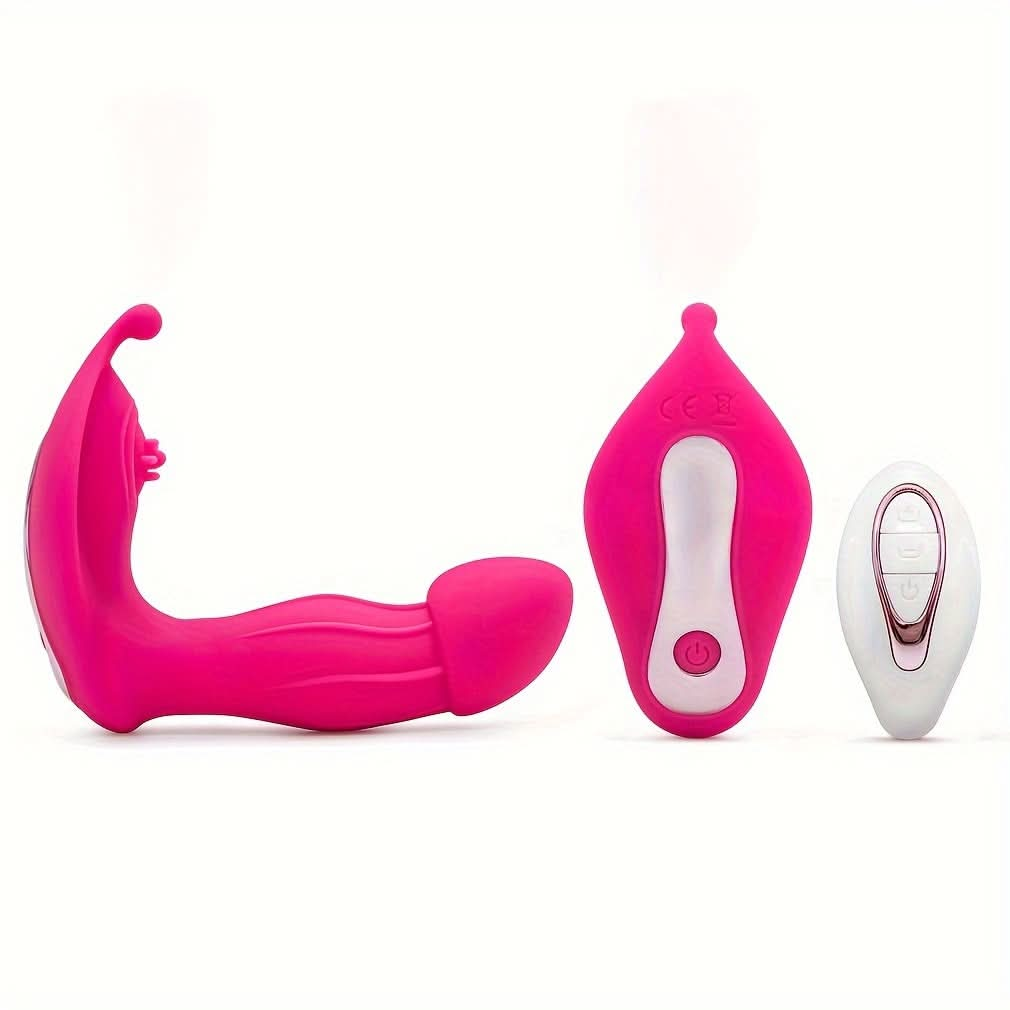 12 Vibrating Modes Wearable Panties Vibrator Adult Sex Toys Mini Butterfly Vibrator with Remote Control Clitoris Vagina G Spot Dildo Vibrator Electric Dual Motor Vibrating Clitoral Stimulator for Couples Women Men - LustMia