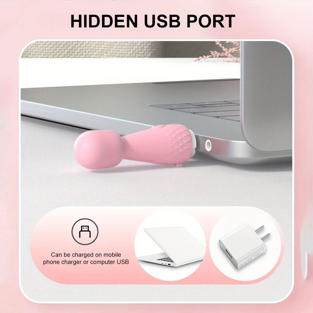 1pc Mini G - Spot Vibrator, Clitoris Stimulator AV Stick G Spot Massager Female Masturbator Sex Toys For Woman, Pink - LustMia