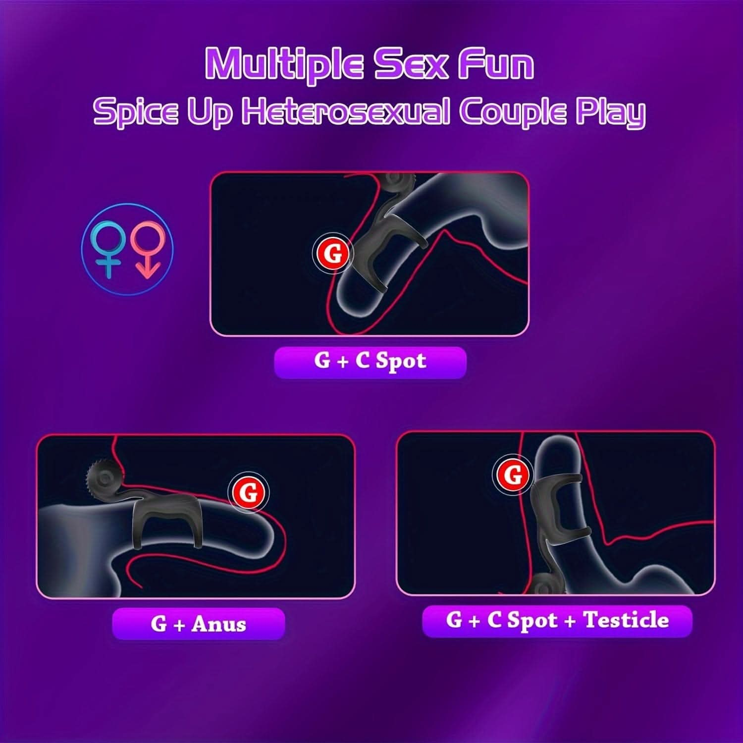 Vibrating Cock Ring with Snail Vibe Clitoral Stimulator, Pleasure Penis Ring Sleeve Vibrator Couples Adult Sex Toys for Men Women, Male Couple Sex Toy, Cock Rings Vibrators for Men Erection Sex - LustMia