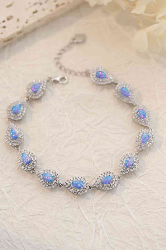 925 Sterling Silver Opal Bracelet - LustMia