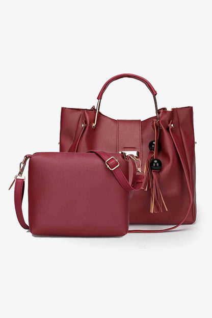 2 - Piece PU Leather Bag Set - LustMia