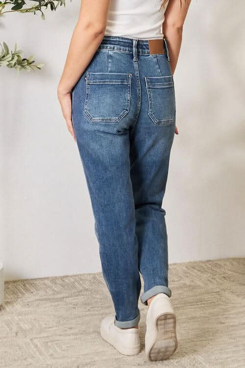 Judy Blue Full Size High Waist Drawstring Denim Jeans - LustMia