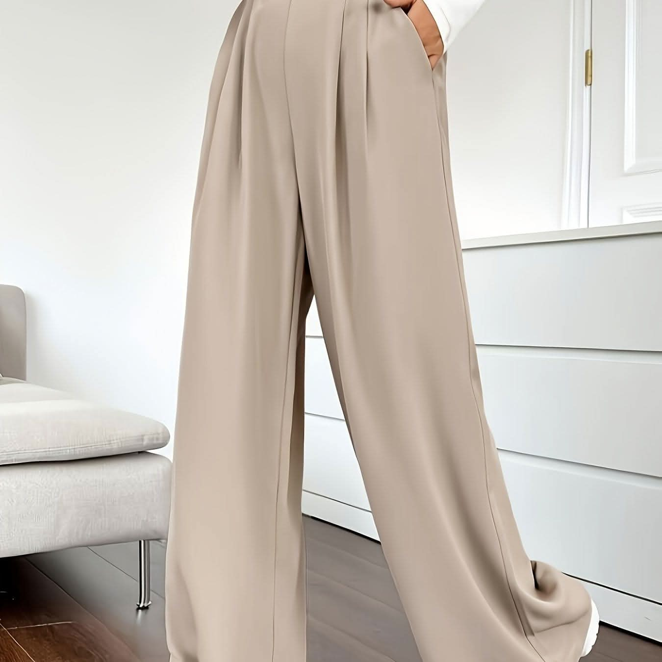 Chic High Waist Wide Leg Pants SpringSummer Essential - LustMia