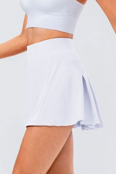 High Waist Pleated Active Skirt - LustMia