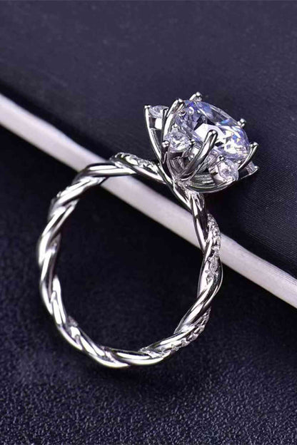 3 Carat Moissanite Twisted Ring - LustMia