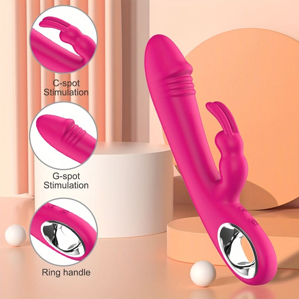 1pc Rabbit Vibrator G - spot Vibrating Massager 10 Frequency Strong Vibration Dual Head Simulation Dildo Clitoral Vaginal Stimulator Female Pleasure Flirting Sex Toys - LustMia