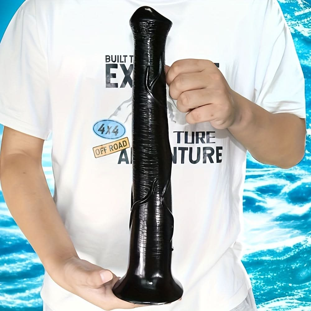 1pc Black Horse Dildo Realistic Animal Dildos With Suction Cup Monster Butt Plug Anal Plug Anal Sex Toys For Men Women Lesbian Gay Pleasure - LustMia