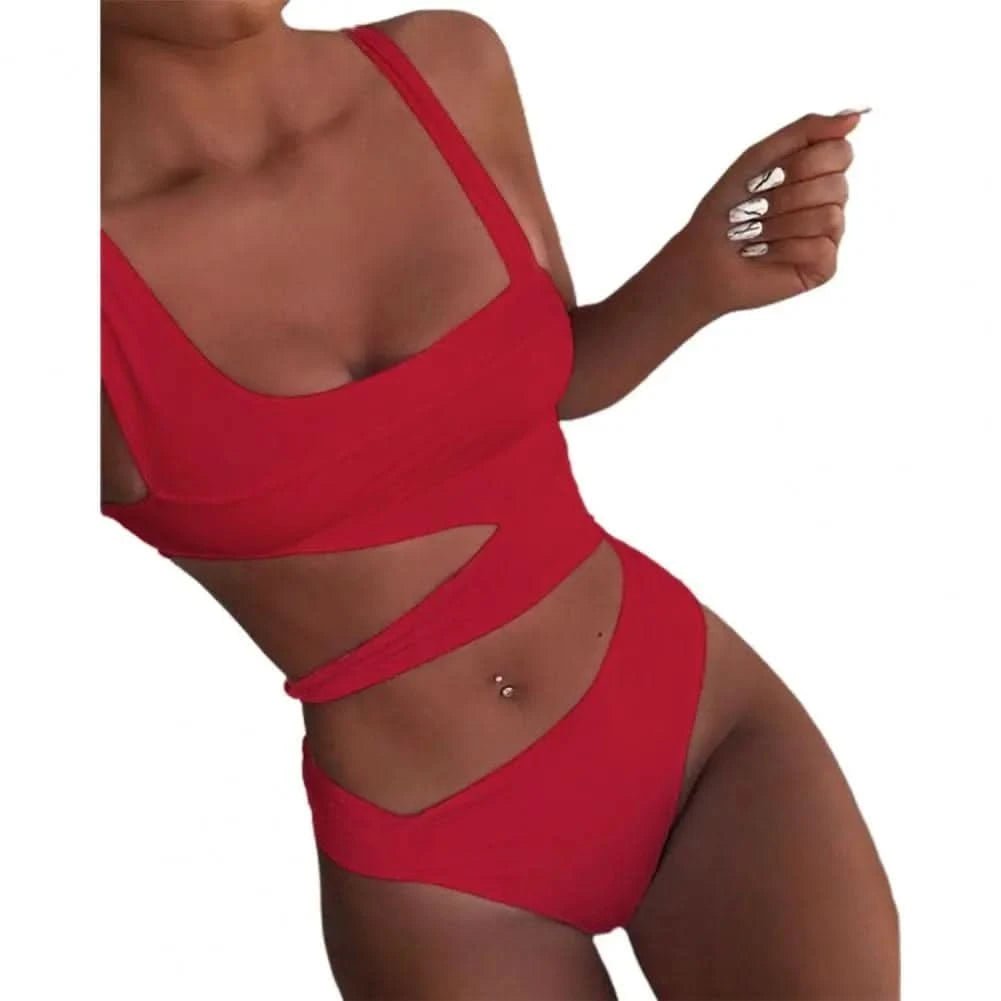 Shoulder Strap Slim Fit Swimming Training Bathing Suits for Swimming - LustMia