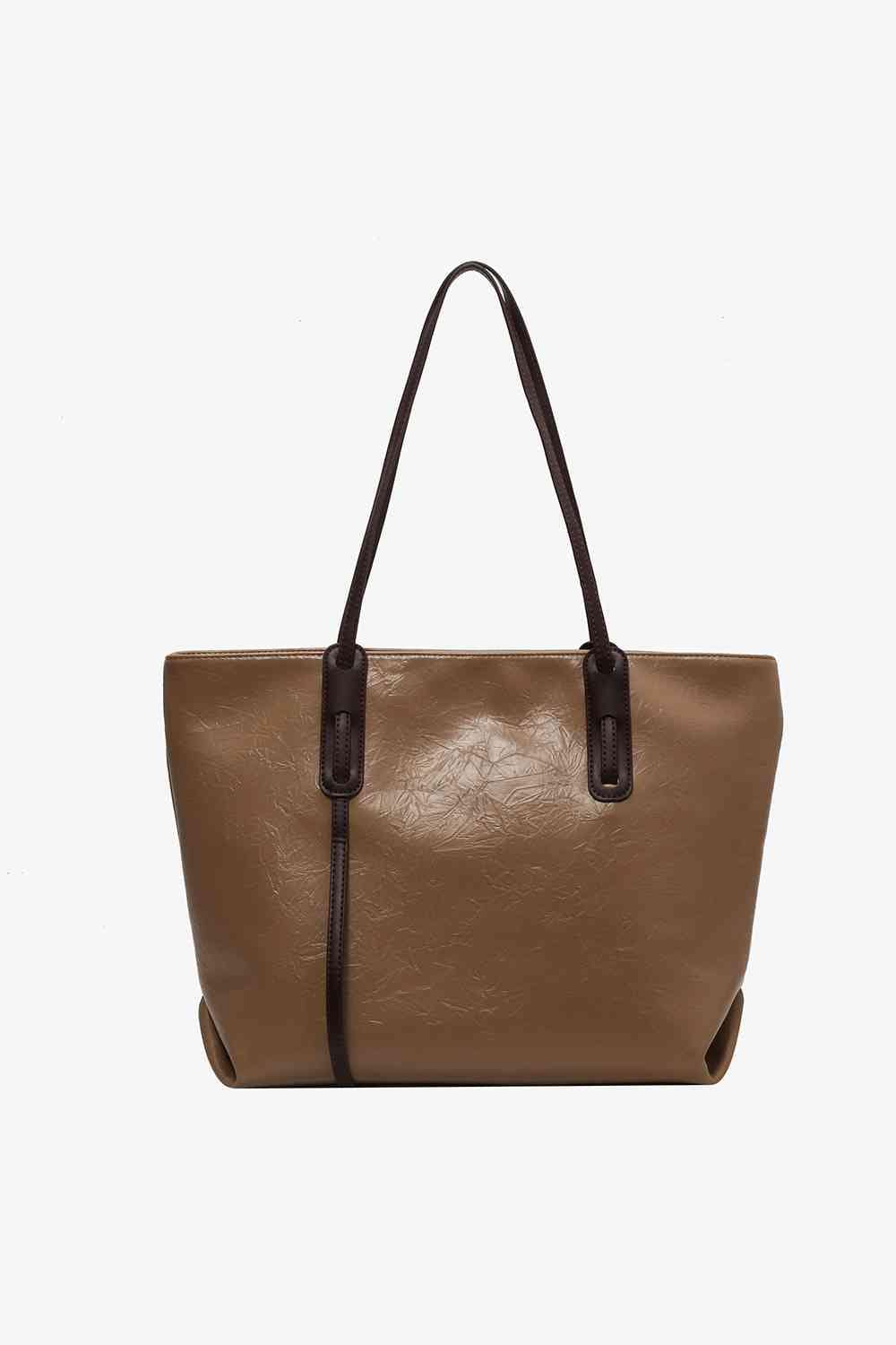 PU Leather Tote Bag - LustMia