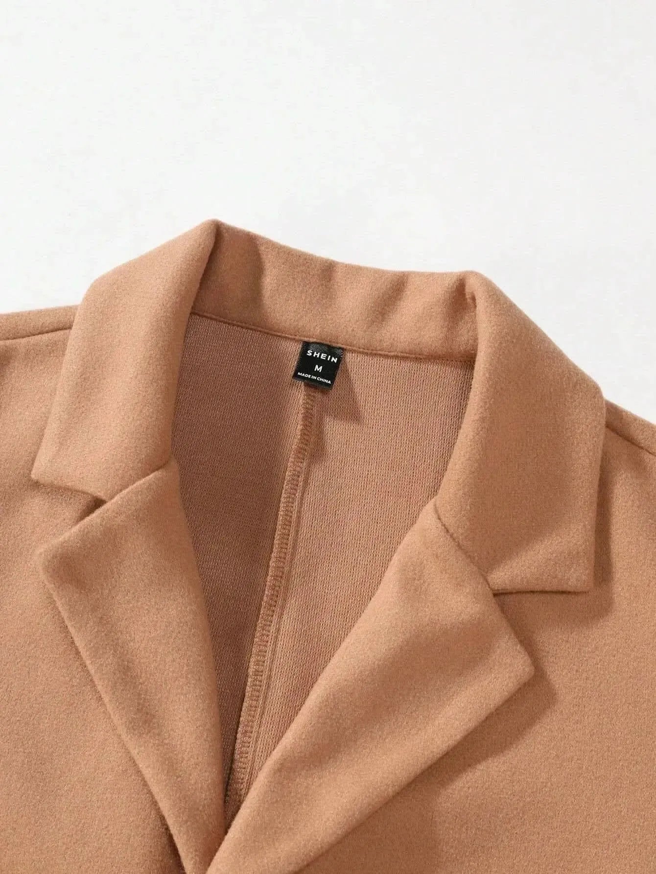 Manfinity Mode Men'S Shirt Collar Lapel Woolen Coat - LustMia