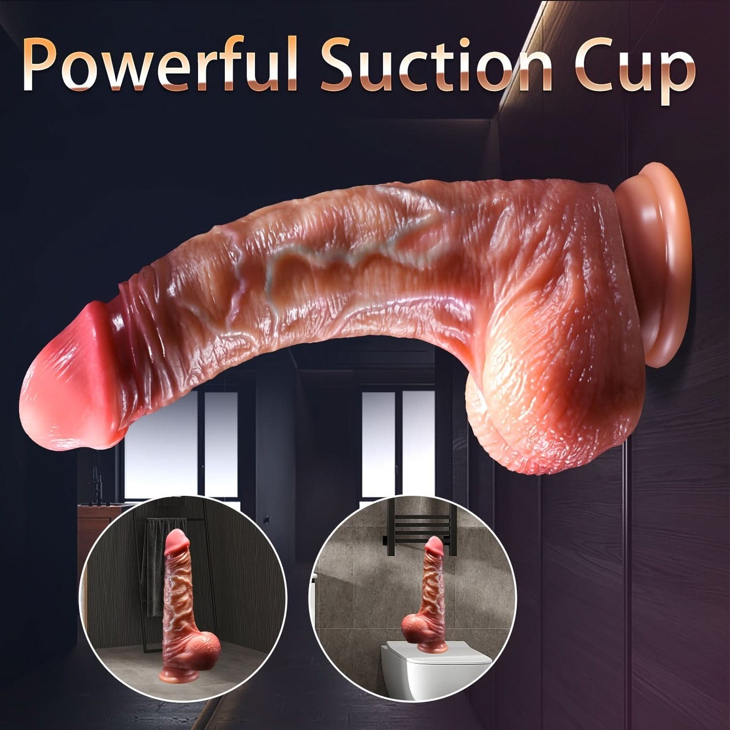 1pc 7/8inch Realistic Penis For Women, Silicone Sliding Foreskin Dildo, Dildos With Strong Suction Cup, Female Sex Toy, Big Feels Like Skin Fake Dick, Adults Erotic Strapon Dildo Anal Sex Toys For Couples Male & Female & Gays - LustMia