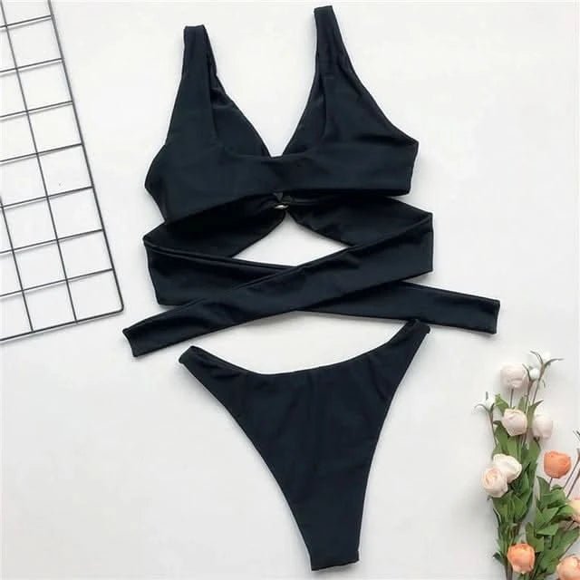 Push Up Bikini 2021 Sexy Bikini Set Women Swimwear Bathing Suit Micro Swimsuit Female Swimming Suit Bandage Thong Bikini - LustMia